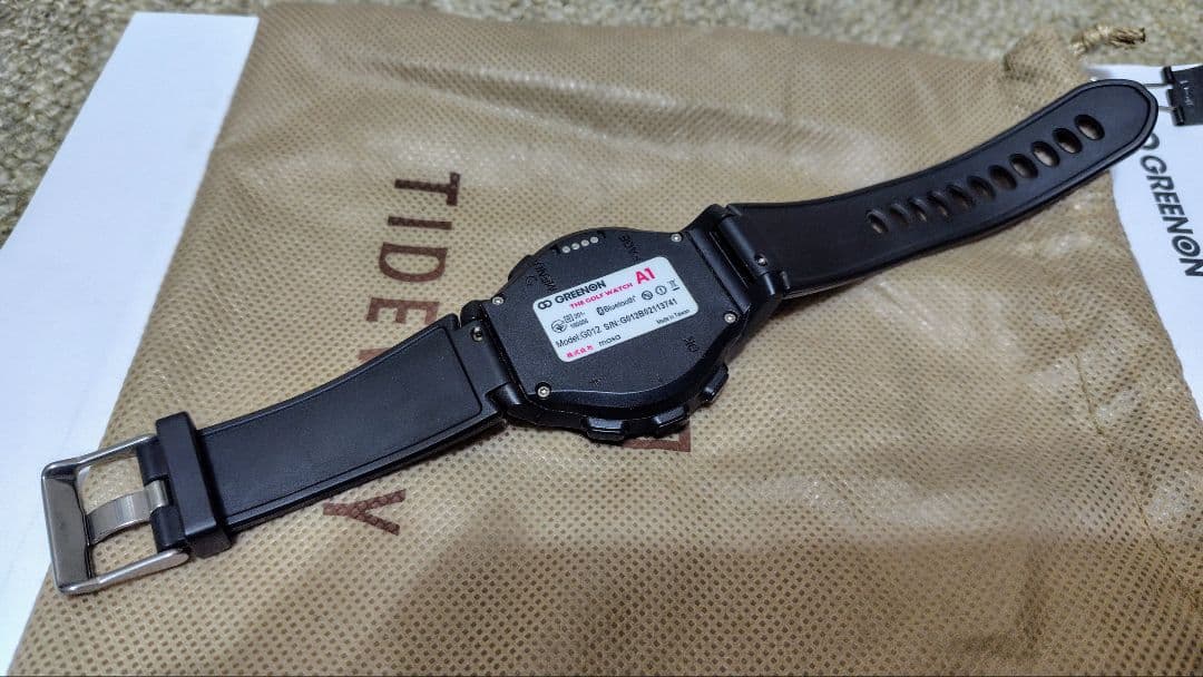 GREENON A1 ブラック ゴルフウォッチGPS 保護フィルム付