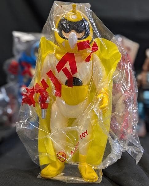 モゲラ２体＆未開封ミステリアン赤青黄（Ｍ１号）ソフビフィギュア計５体セット