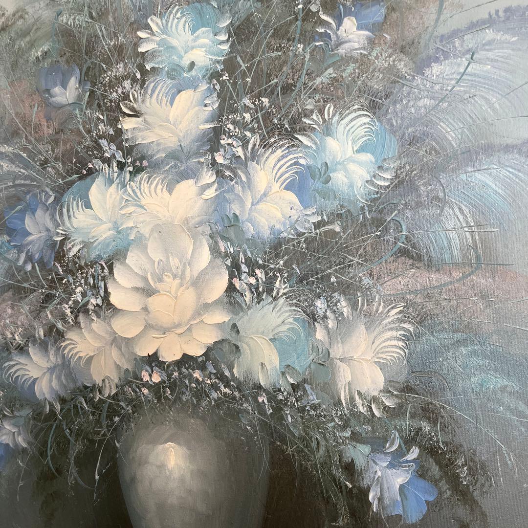 油絵　花