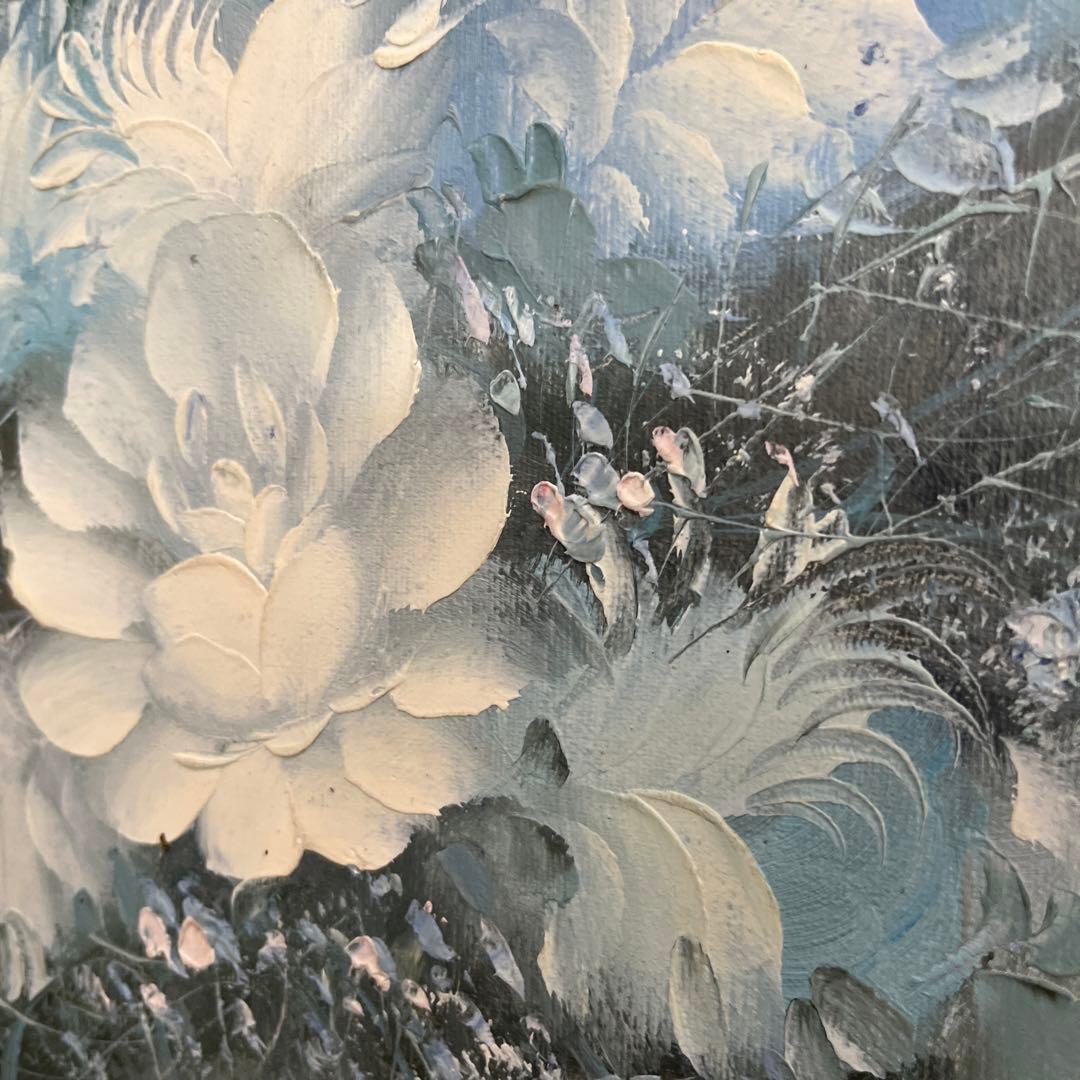 油絵　花