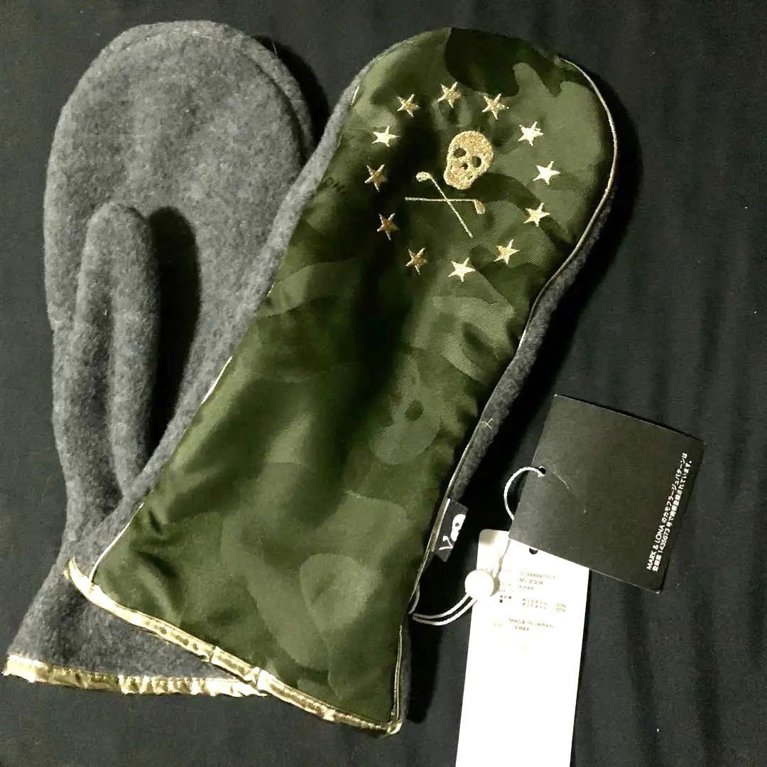 新品◇大人気　マーク&ロナ スカル刺繍 ゴルフ用ミトン　ハンドウォーマー　防寒