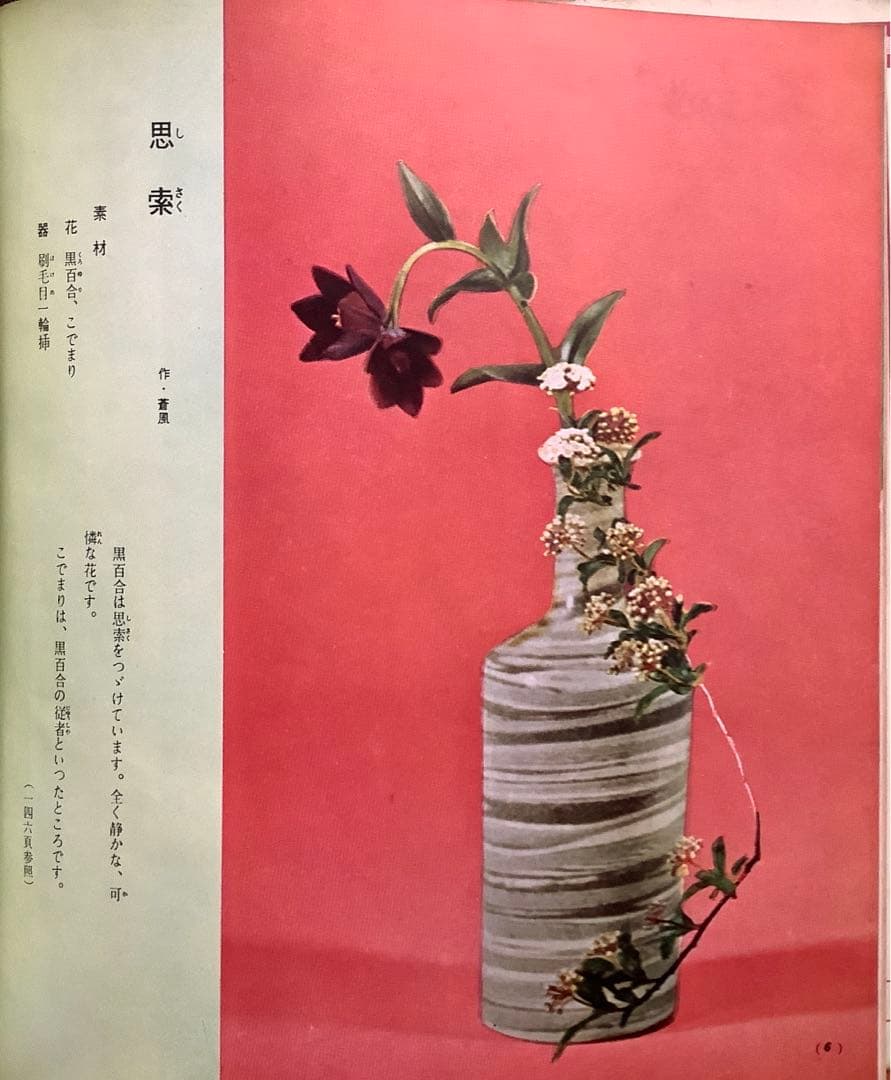 草月の家庭生花 勅使河原蒼風 霞 著　主婦の友社 【1957】