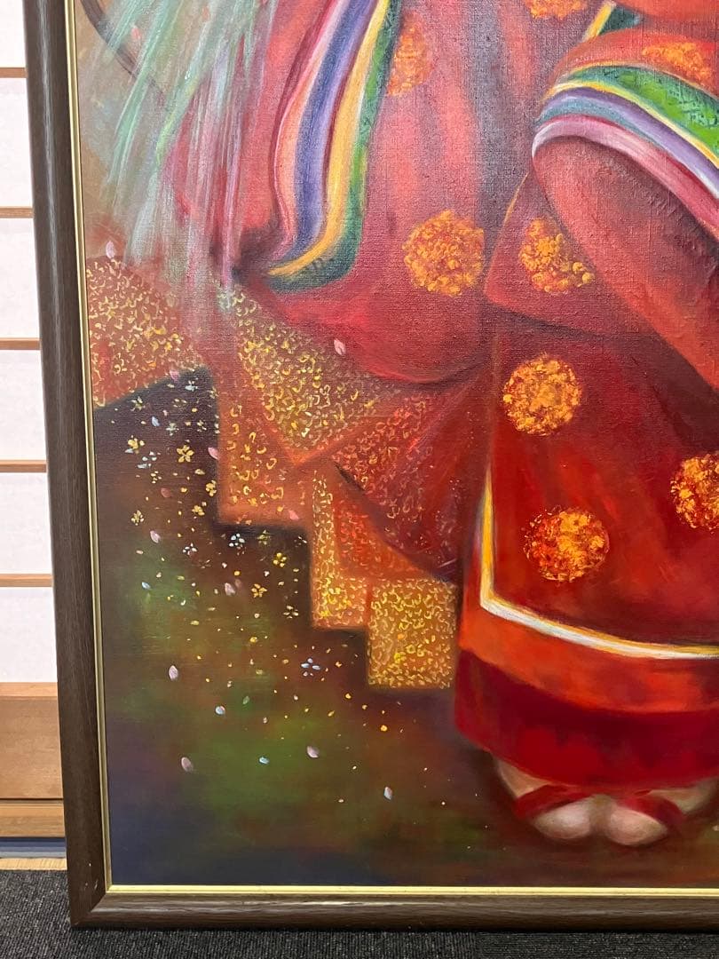 諸川たま子 惜別 源氏物語 日本画 絵画 油絵 油彩画