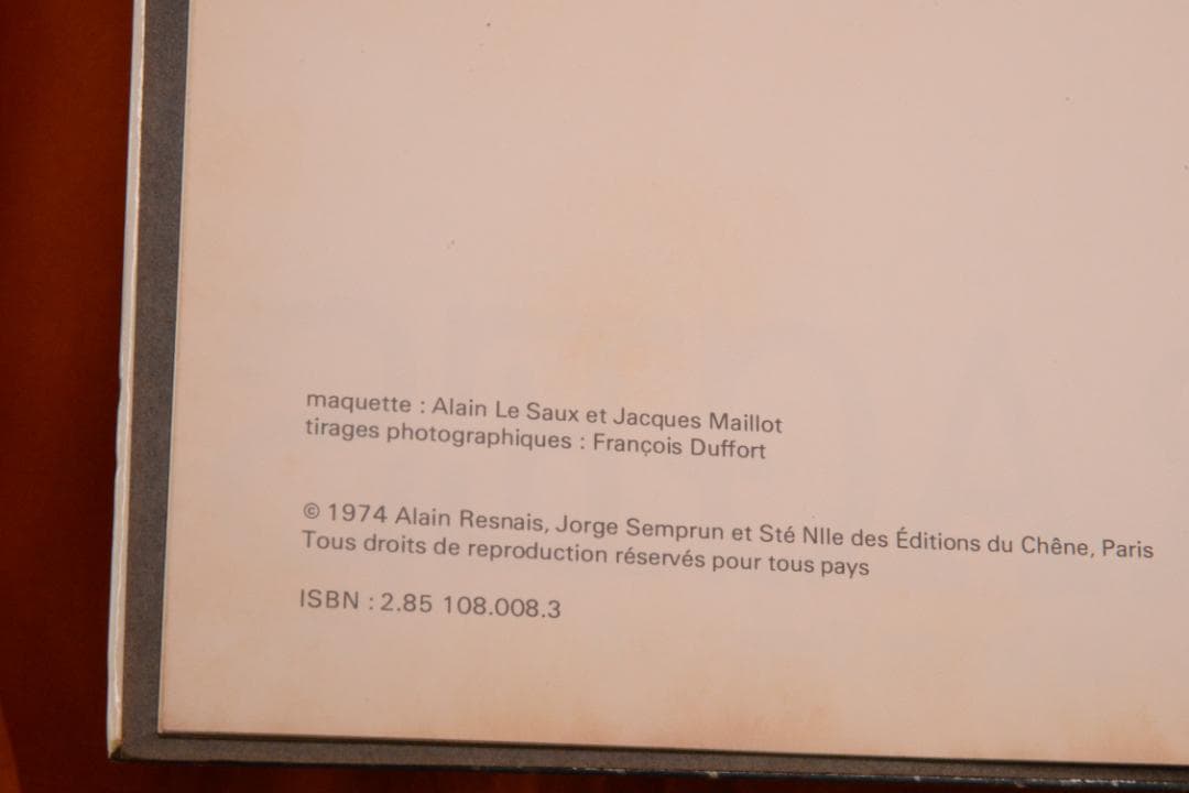 【Reperages】Alain Resnais：アラン・ルネ　1974年初版
