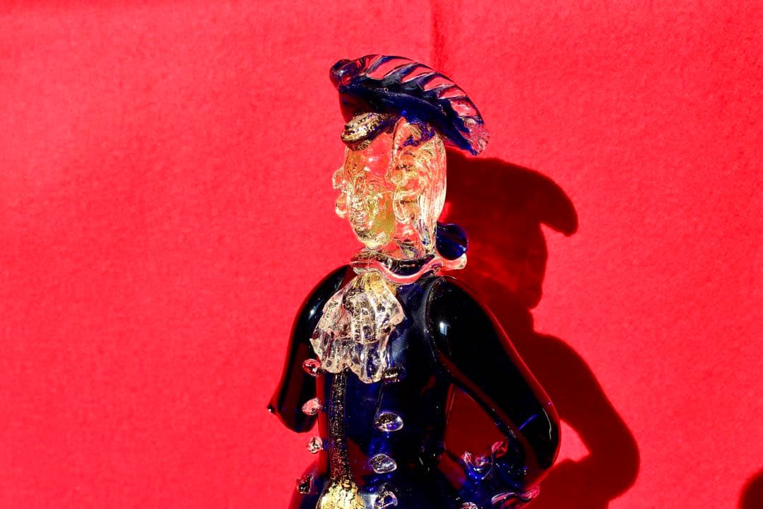 イタリア雑貨・ガラスコレクション【MURANOGLASS 金彩人形　貴公子】