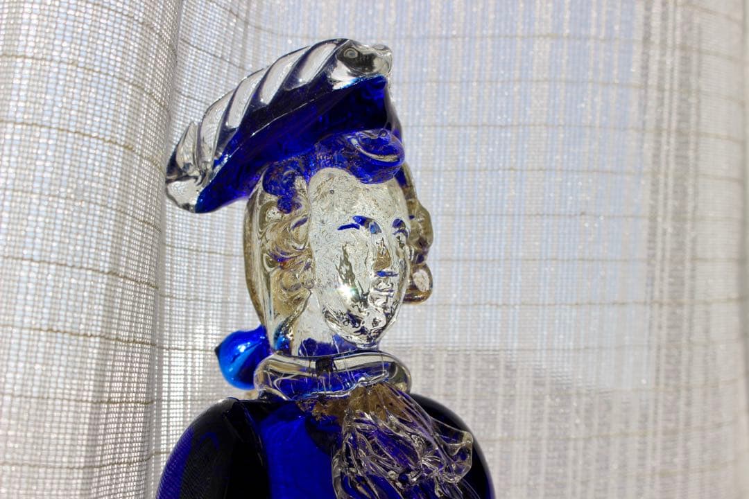 イタリア雑貨・ガラスコレクション【MURANOGLASS 金彩人形　貴公子】