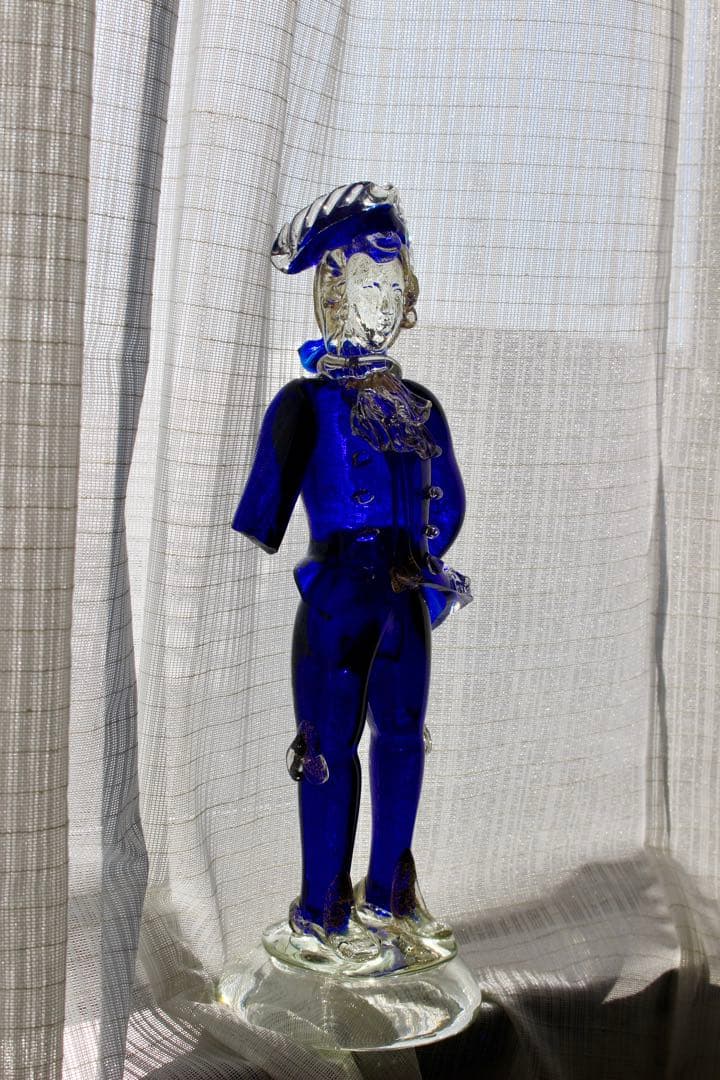 イタリア雑貨・ガラスコレクション【MURANOGLASS 金彩人形　貴公子】