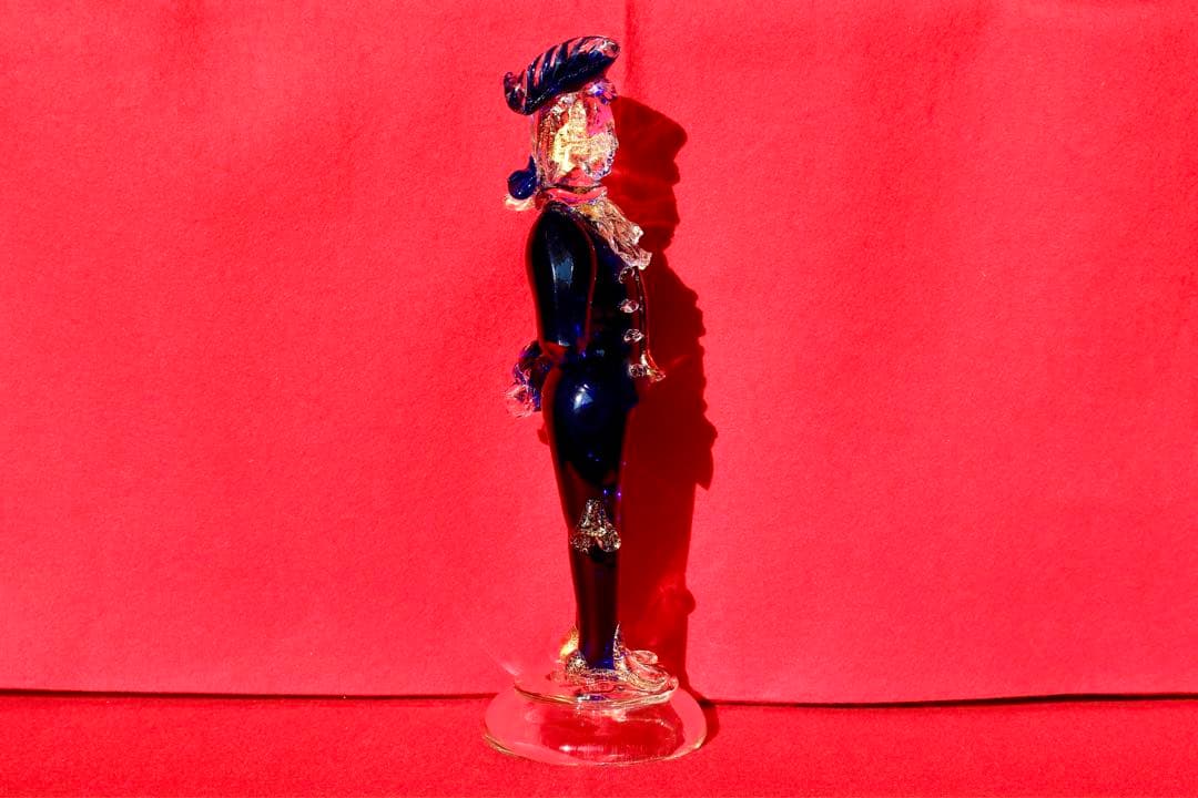 イタリア雑貨・ガラスコレクション【MURANOGLASS 金彩人形　貴公子】