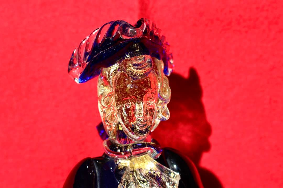 イタリア雑貨・ガラスコレクション【MURANOGLASS 金彩人形　貴公子】