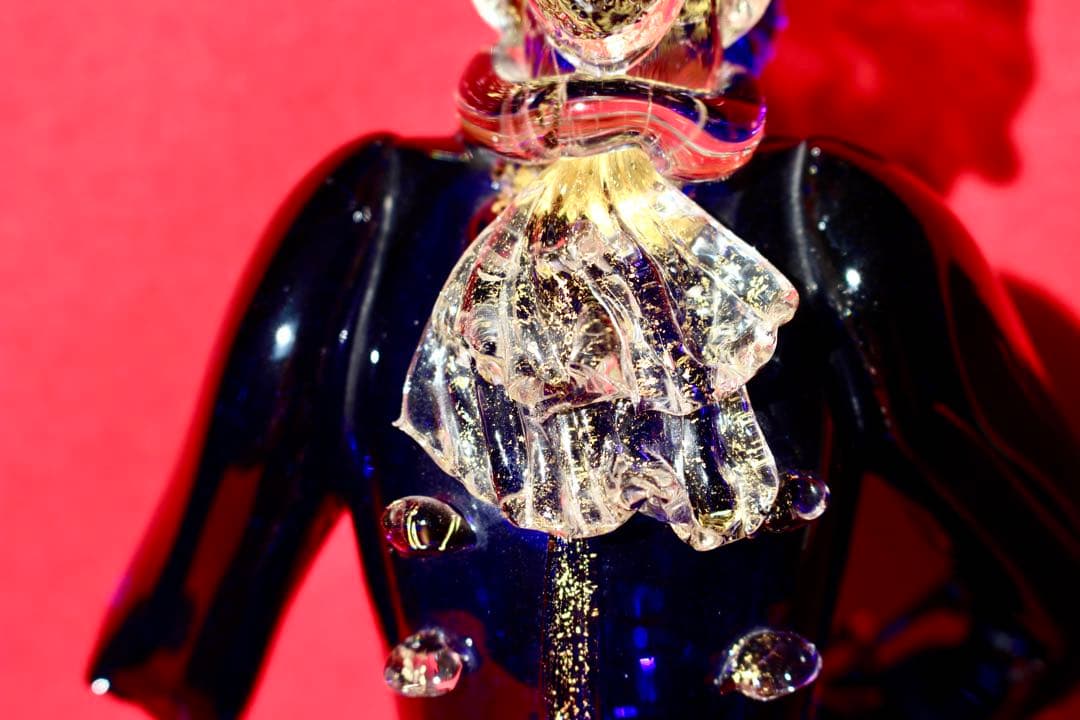 イタリア雑貨・ガラスコレクション【MURANOGLASS 金彩人形　貴公子】