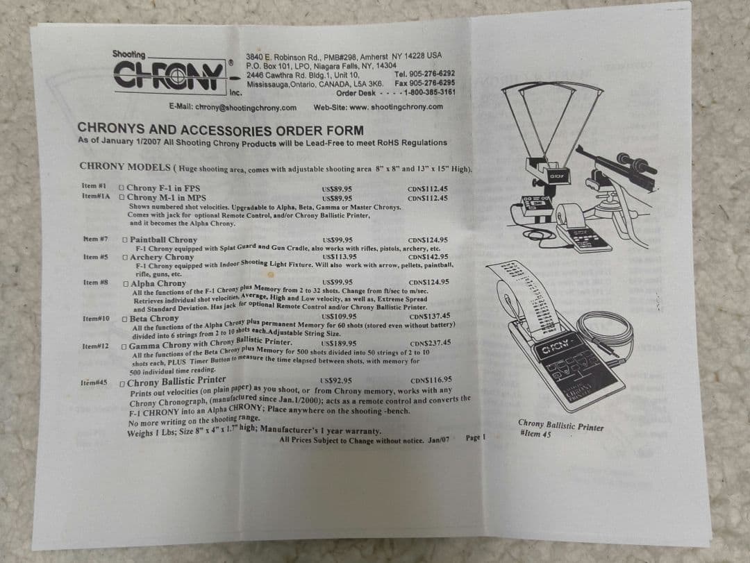 新品未使用 Shooting Chrony M1エアガン弾速計