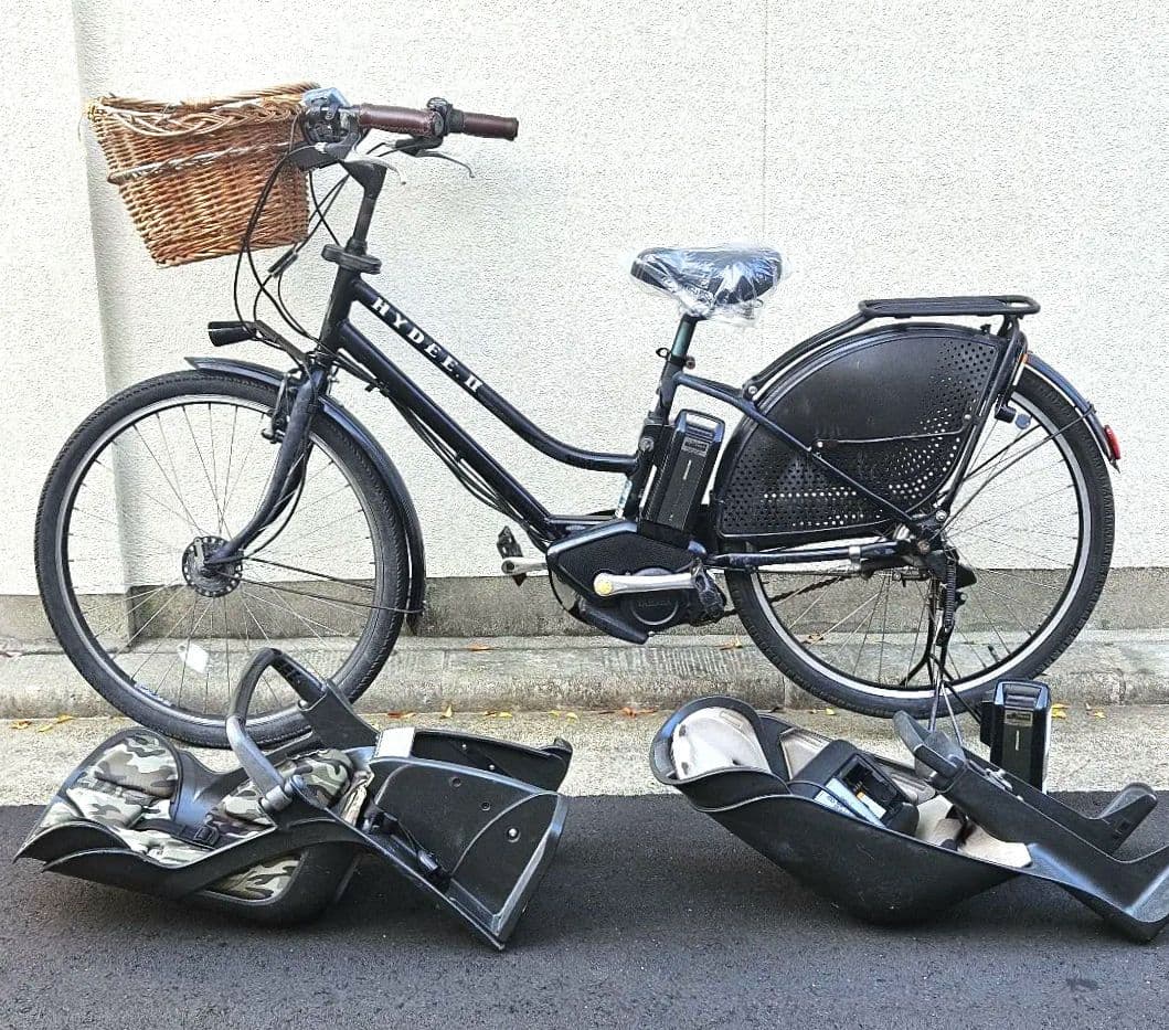 ブリジストン♪３人♪電動アシスト自転車♪HYDEE.IIバッテリー２個♪ブラック