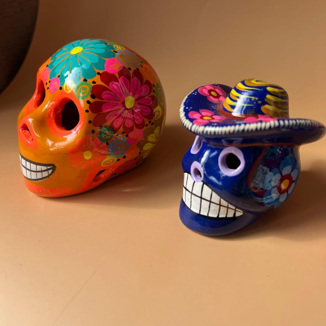 メキシコ　ドクロ　スカル　置物　5セット