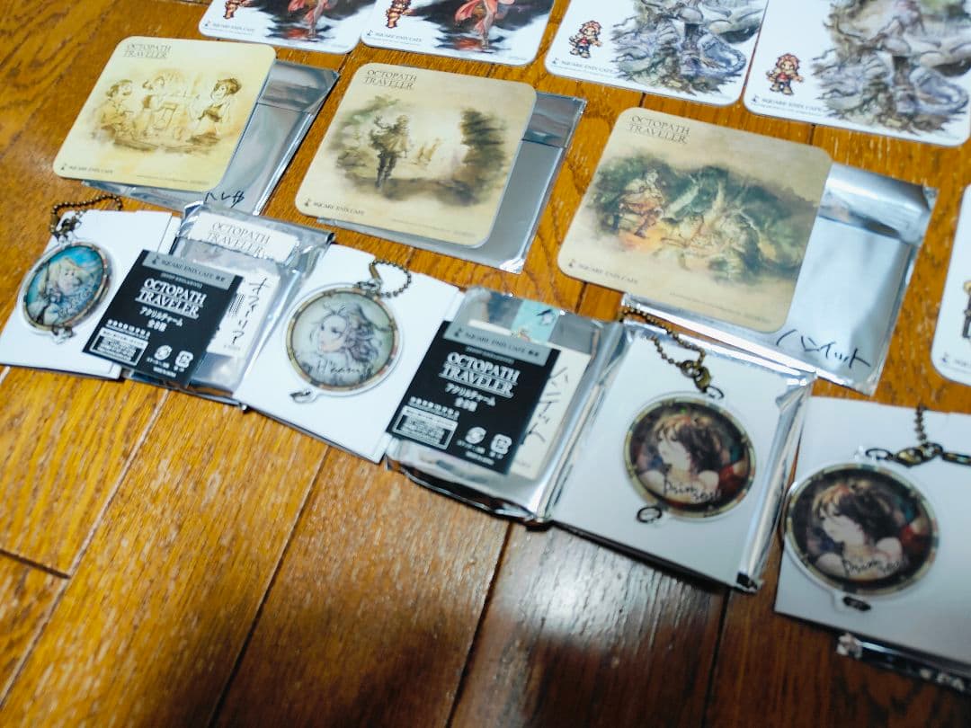 オクトパストラベラー スクエニ コースター アクリルチャーム 缶バッジ ゲーム