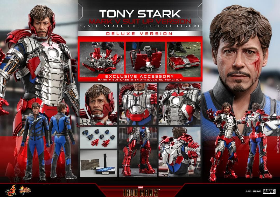 ホットトイズ　トニー・スターク　スーツアップ版　ボーナスアクセサリー付【新品】