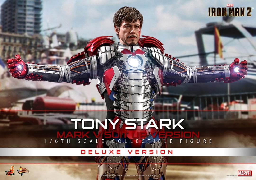 ホットトイズ　トニー・スターク　スーツアップ版　ボーナスアクセサリー付【新品】