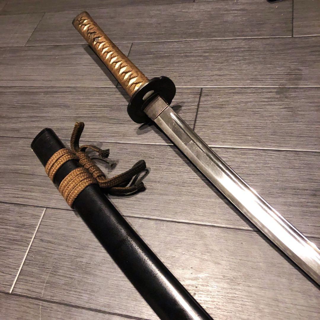 高級模造刀　居合刀　樋入り刀身　茶拵え　亜合金刀身
