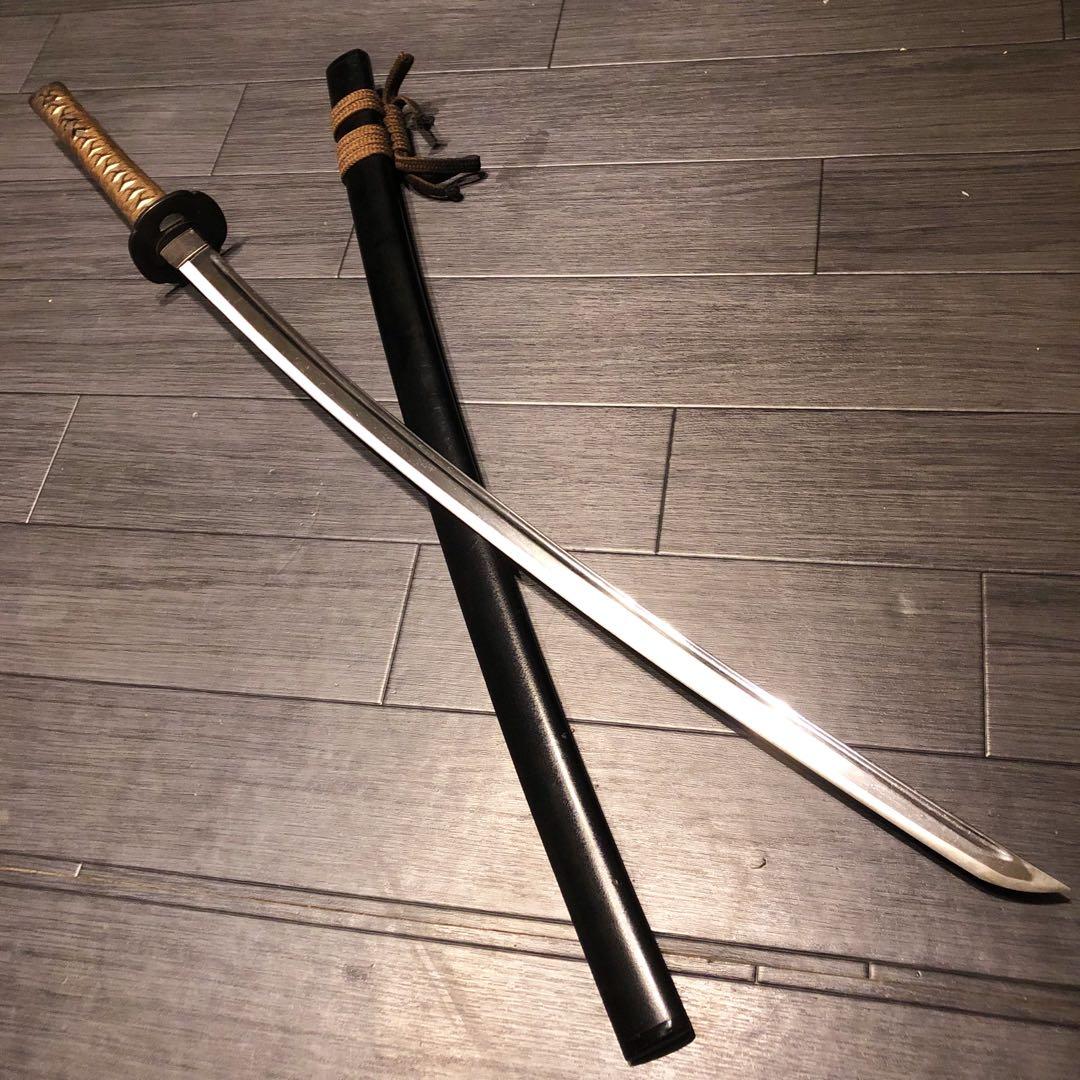 高級模造刀　居合刀　樋入り刀身　茶拵え　亜合金刀身