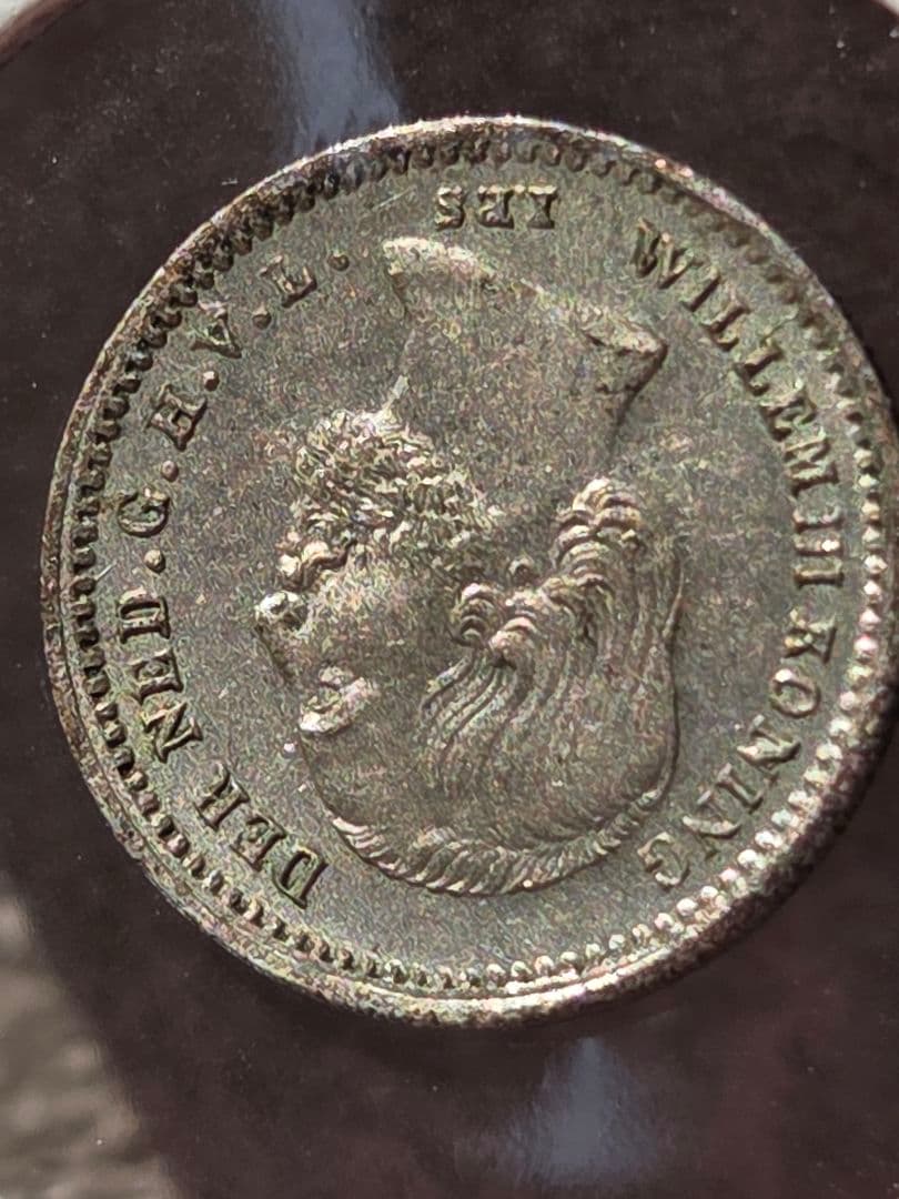 (稀少な状態)ネーデルランド王国　ウィレム3世　5セント銀貨　1855