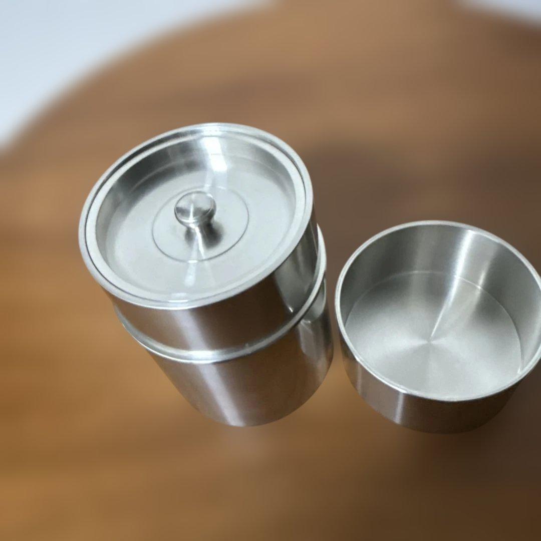 極上 純錫 茶器揃(茶筒1 茶托5)
