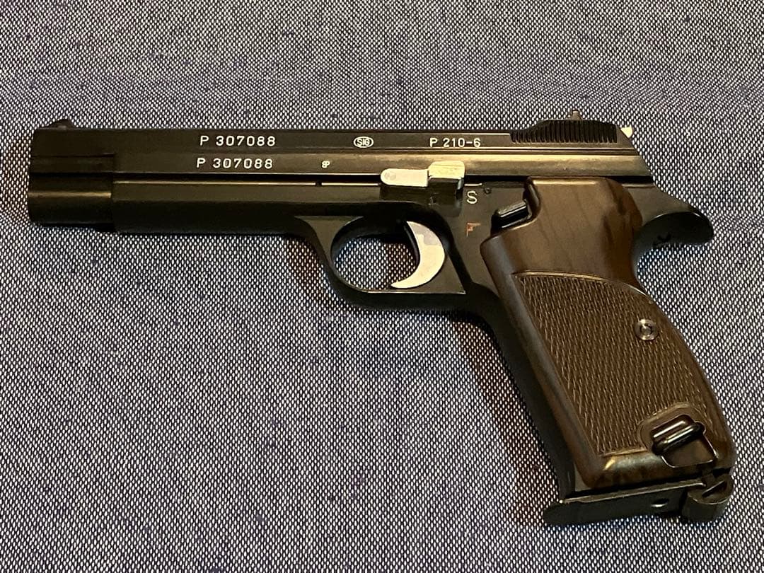 美品マルシンSIG P210-6 ガスブローバック ブラックABS ケース付き★