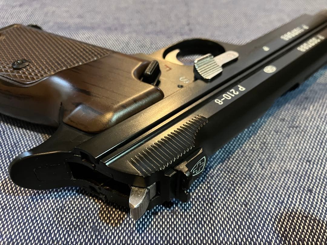 美品マルシンSIG P210-6 ガスブローバック ブラックABS ケース付き★