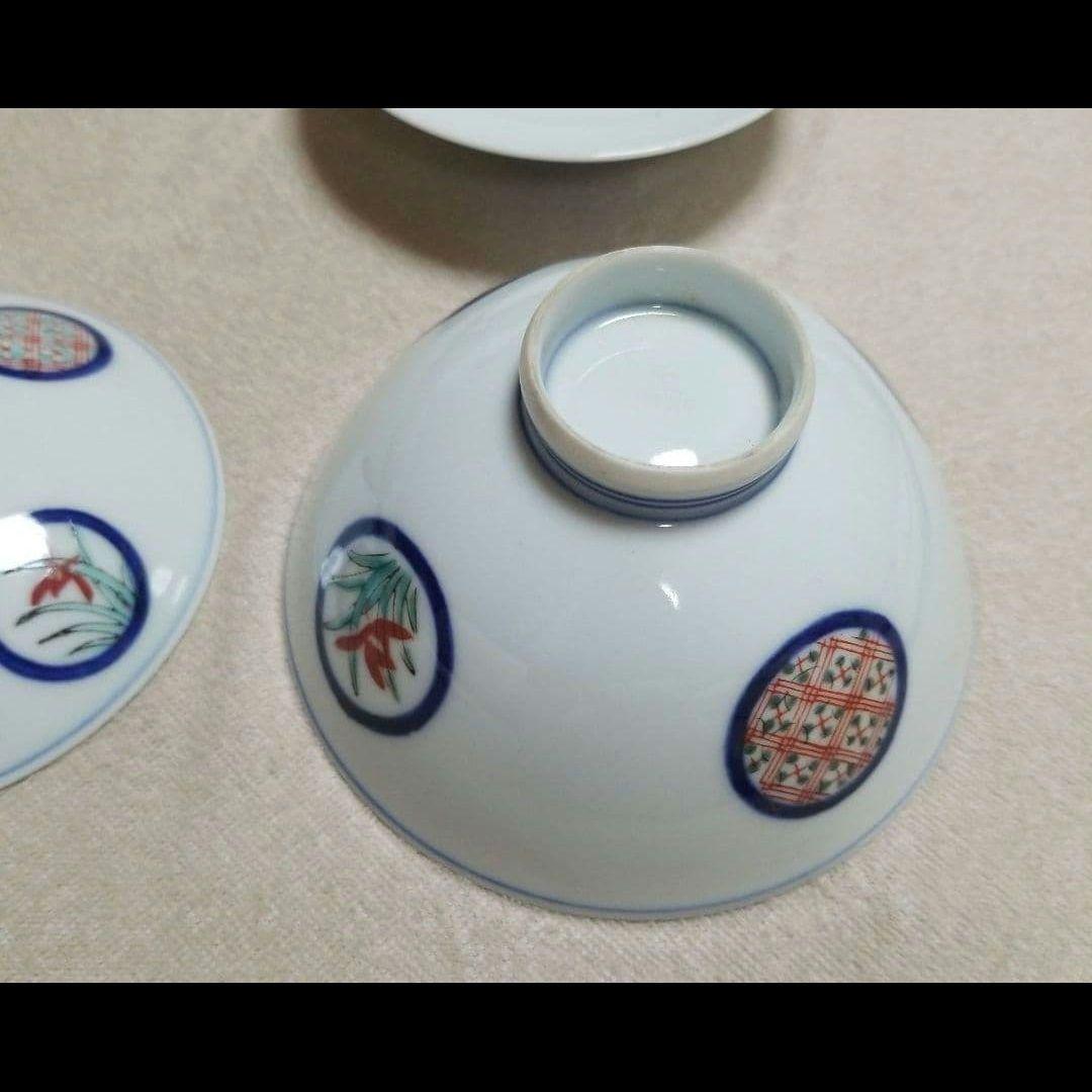京光楽　陶印入りご飯茶碗8客です