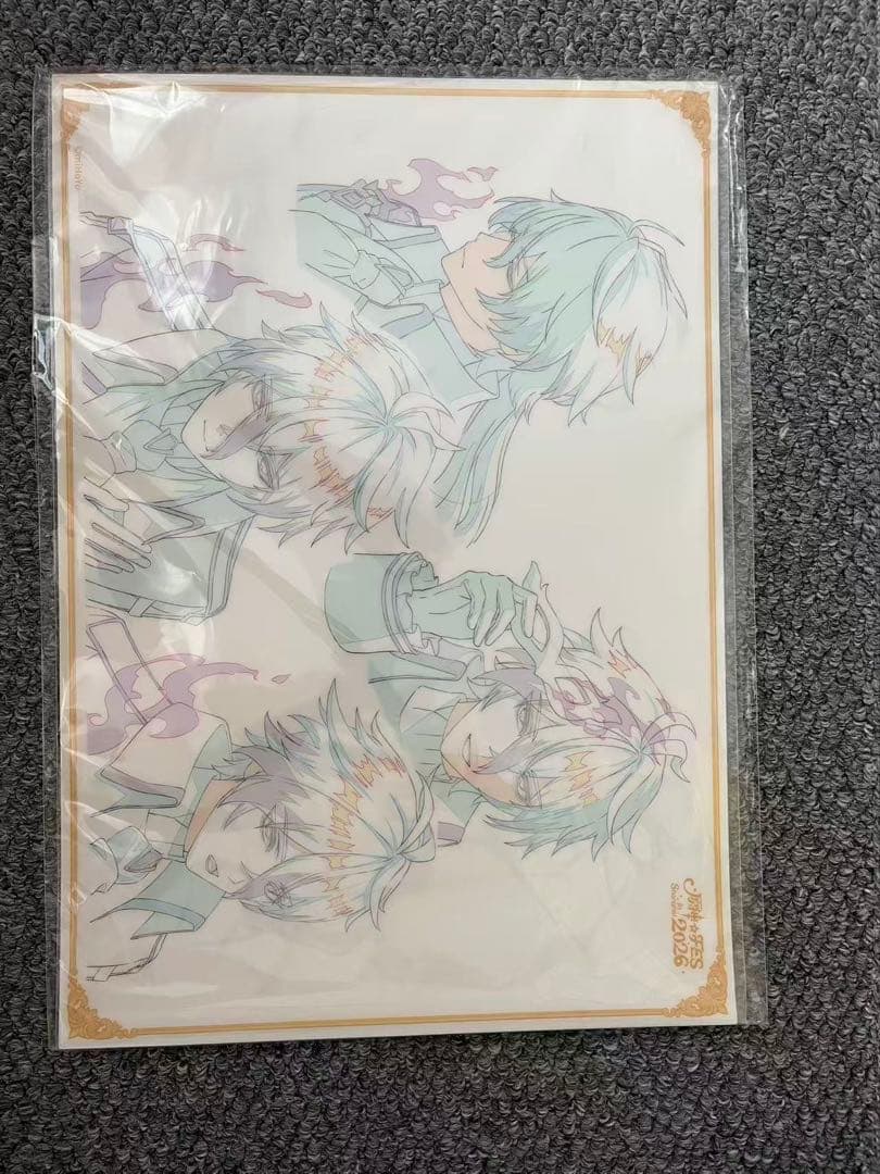 即発送　原神fes チケット 特典PVCデスクマット 原画ポスト フリンズ