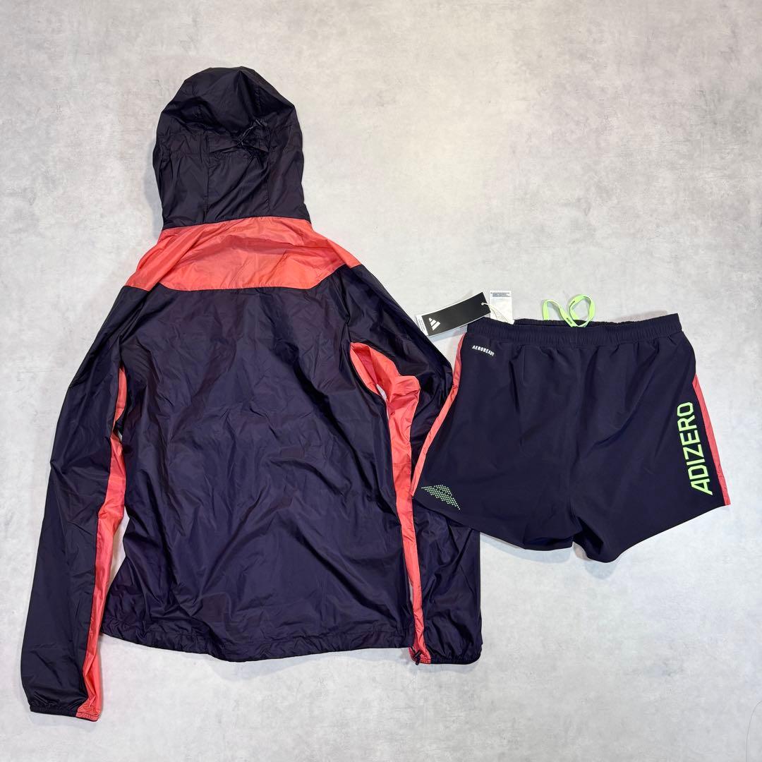 新品 Lsize アディダス アディゼロ 上下セット ジャケット ショーツ