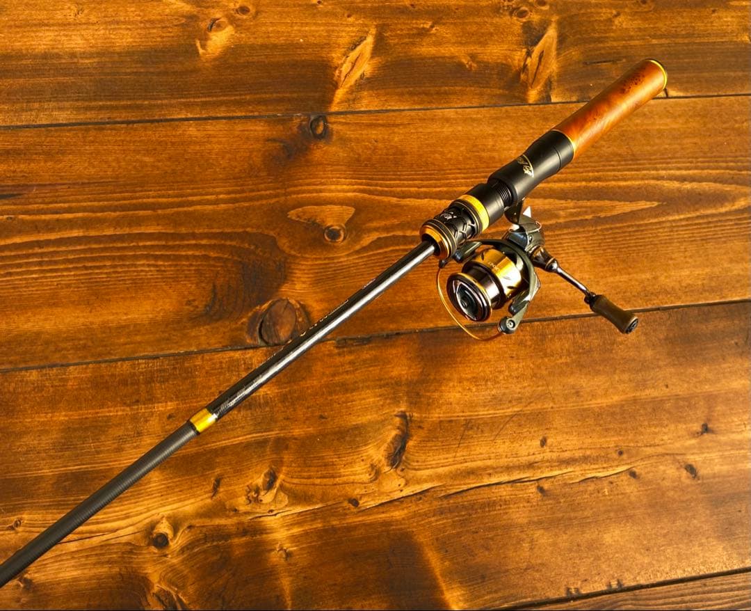 渓流セット　トラウトロッド　ウッドグリップ　5ft6inch スピニングロッド