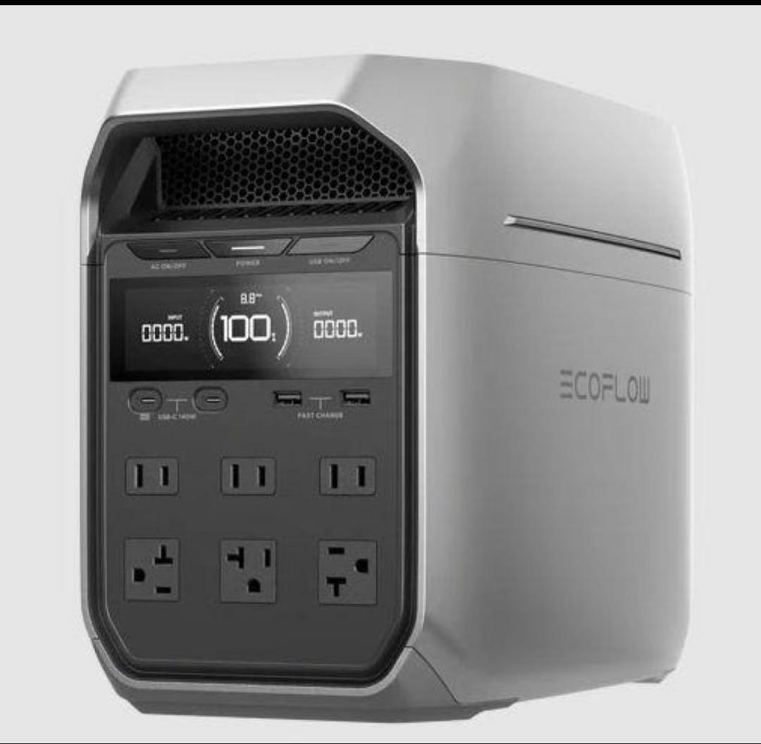 EcoFlow DELTA 3 Plus車中泊　軽量でシニア向け災害対策　未開封