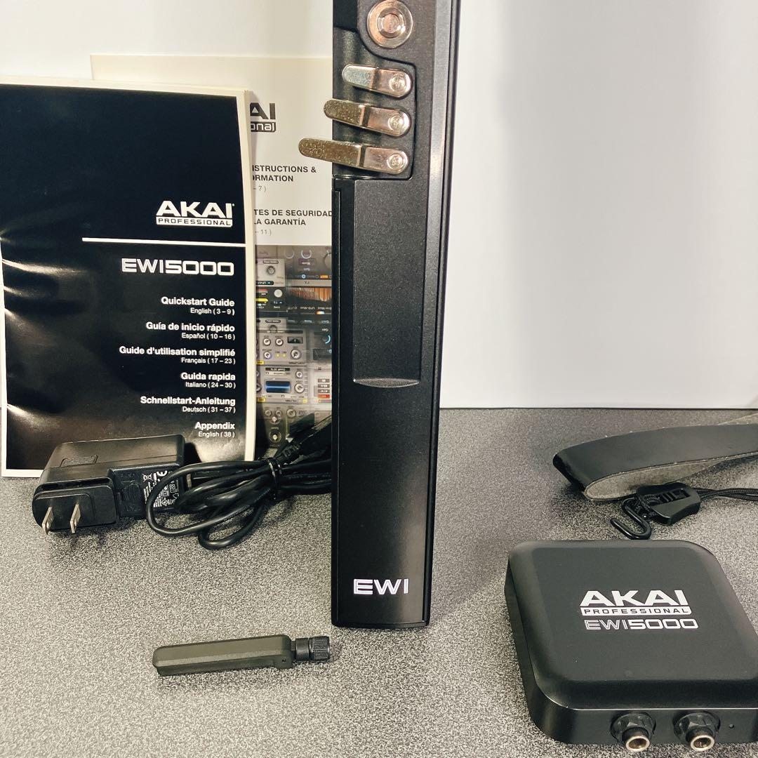 AKAI EWI5000 エアロフォン 電子管楽器 ワイヤレス対応 ストラップ付