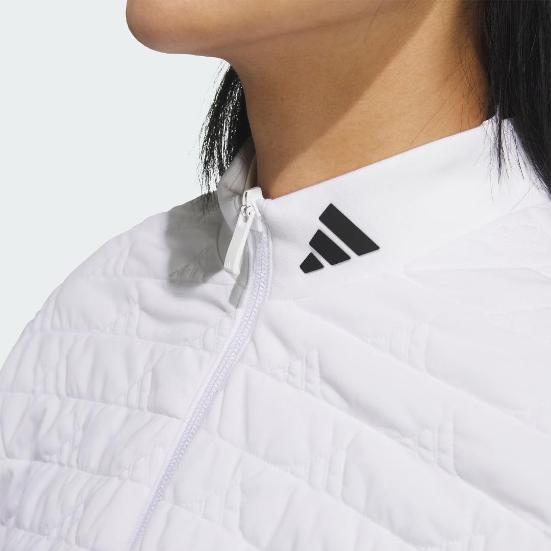 【XL】定価37,400円 アディダスゴルフ 保温 中綿 キルト セットアップ白