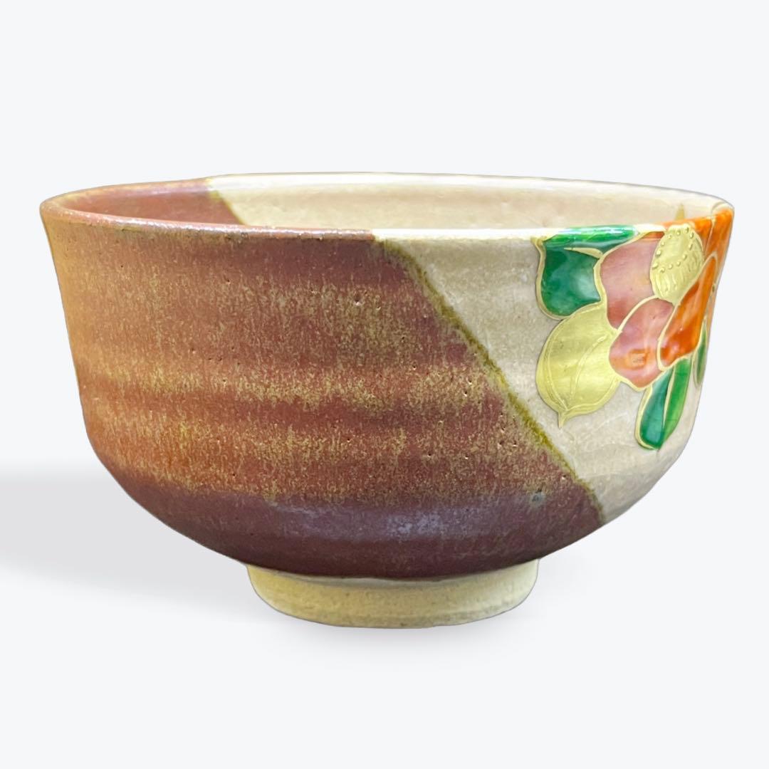 茶碗　「椿の絵」　抹茶茶碗　茶道具