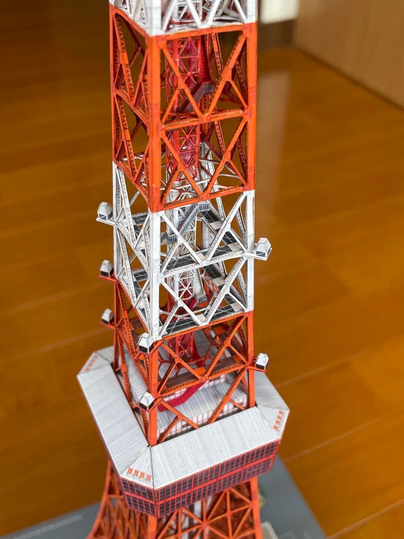 東京タワーペーパークラフト完成品1/500スケール　模型　プラモ　ランドマーク