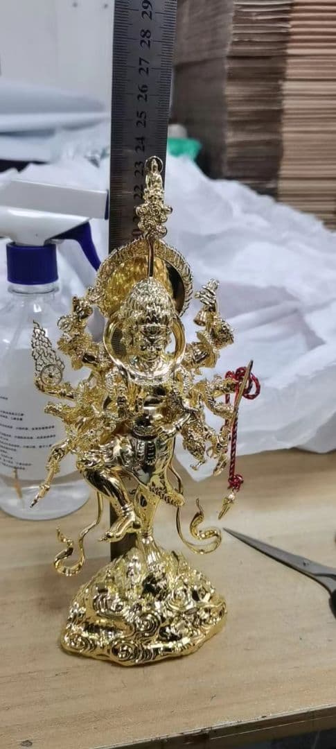 【修縁堂】真鍮仏像 烏枢沙摩明王 置物 供養品 密教法具 真言宗 仏教工芸品