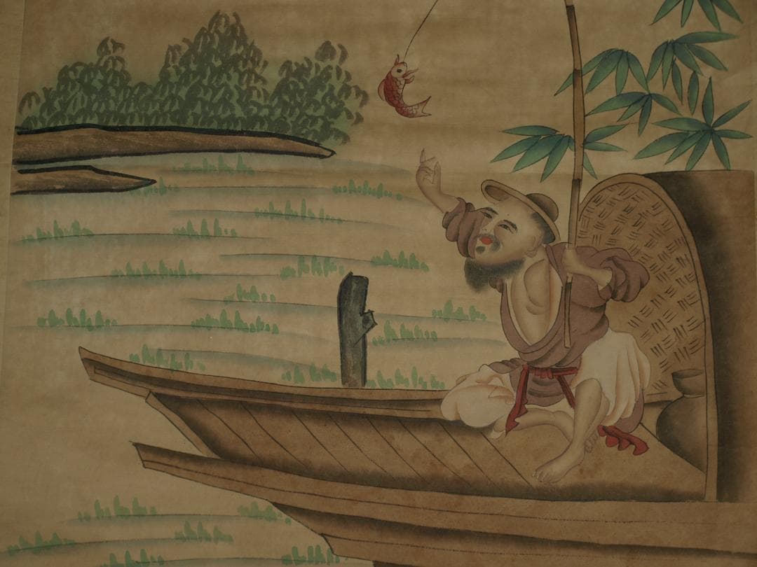 整理品　中国唐時代の掛軸　激安骨董品　肉筆保証　 BD128A1-1