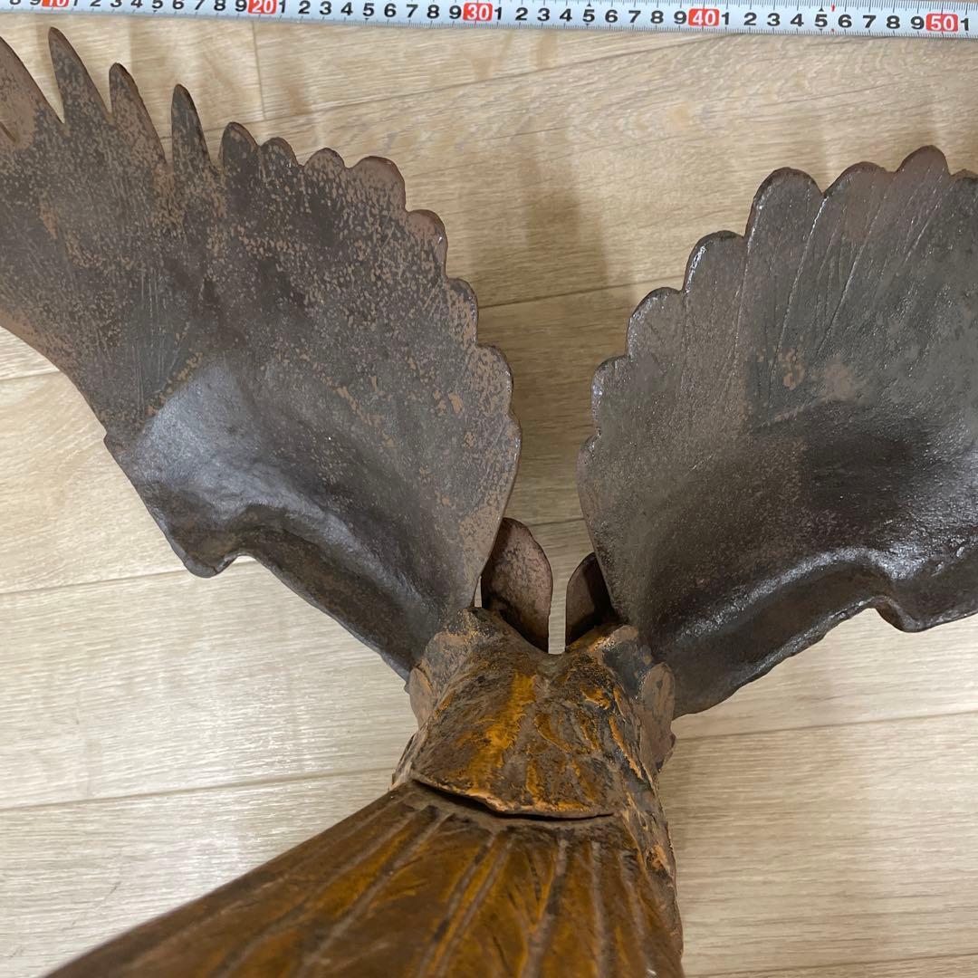 鷹　松　松の木　鳥　ブロンズ　鉄製品　鉄製　銅彫金　彫刻　鳥　アンティーク 金運