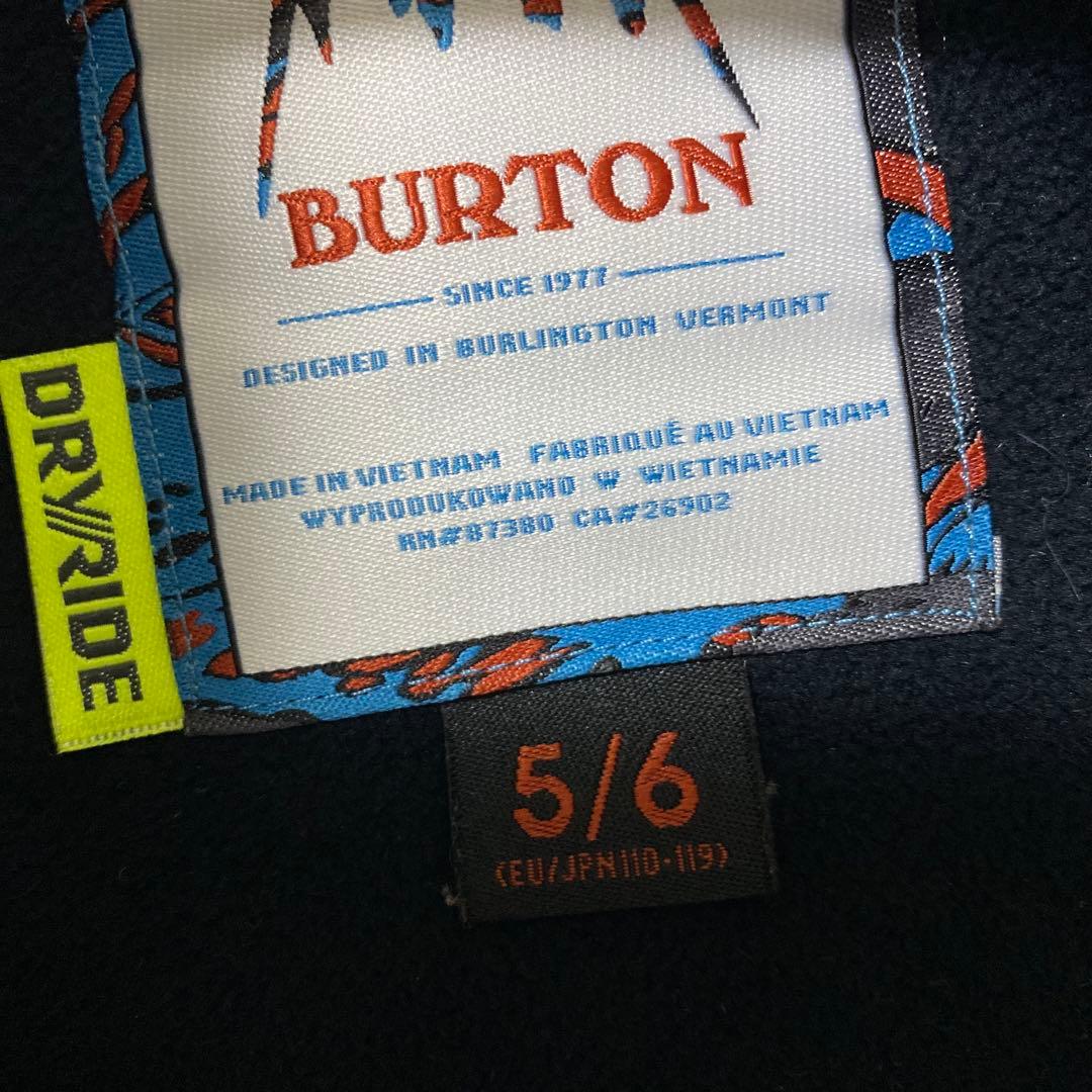 【110cm相当】BURTON キッズ スノーボードウエア 5/6