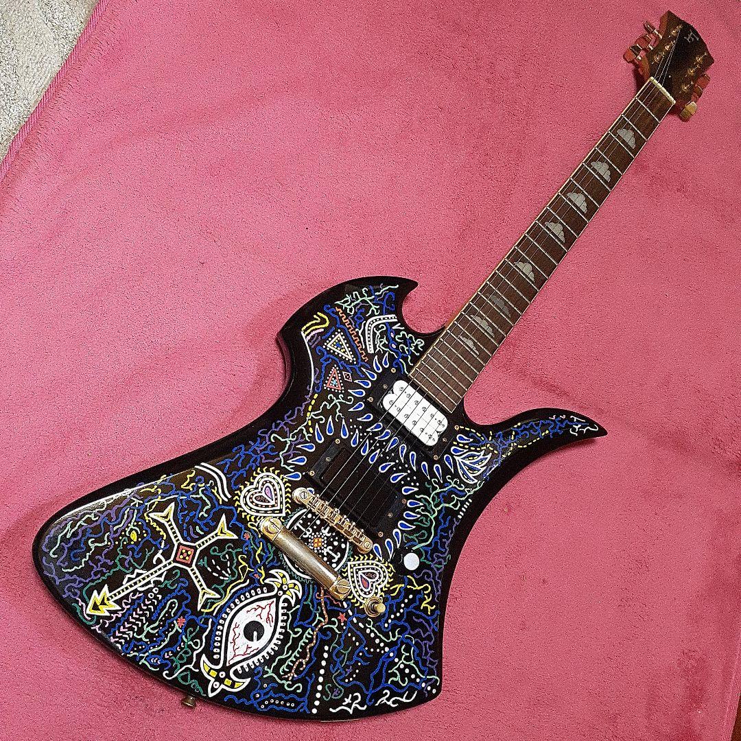 【良・美品】目玉ペイント・hideモデル。モッキンバードエレキギター。