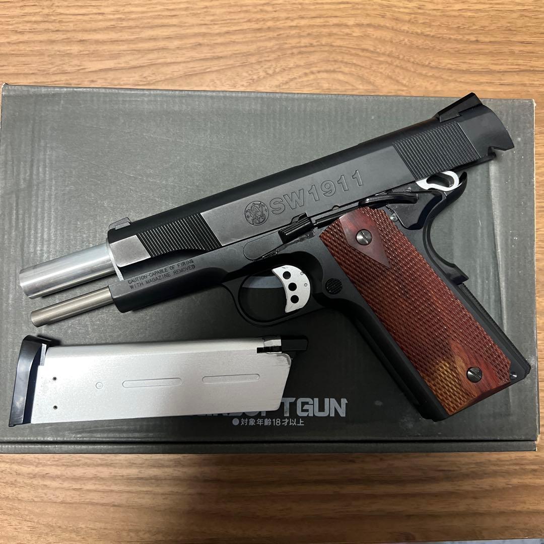 WA sw1911 マグナブローバックガスガン　ウッドグリップ付き
