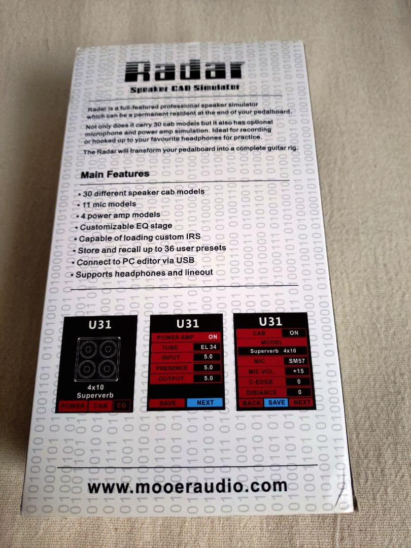 Mooer Radar スピーカーシミュレーターエフェクター