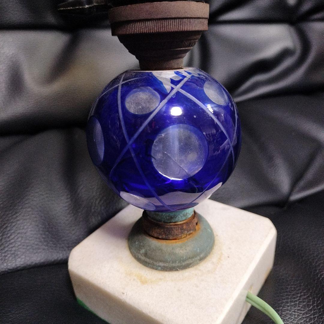 アンティーク 切子 ランプ スタンドライト 骨董