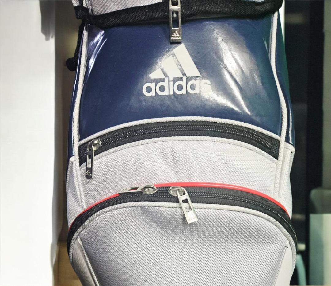 送料無料/超美品　adidas ゴルフバッグ トリコロール