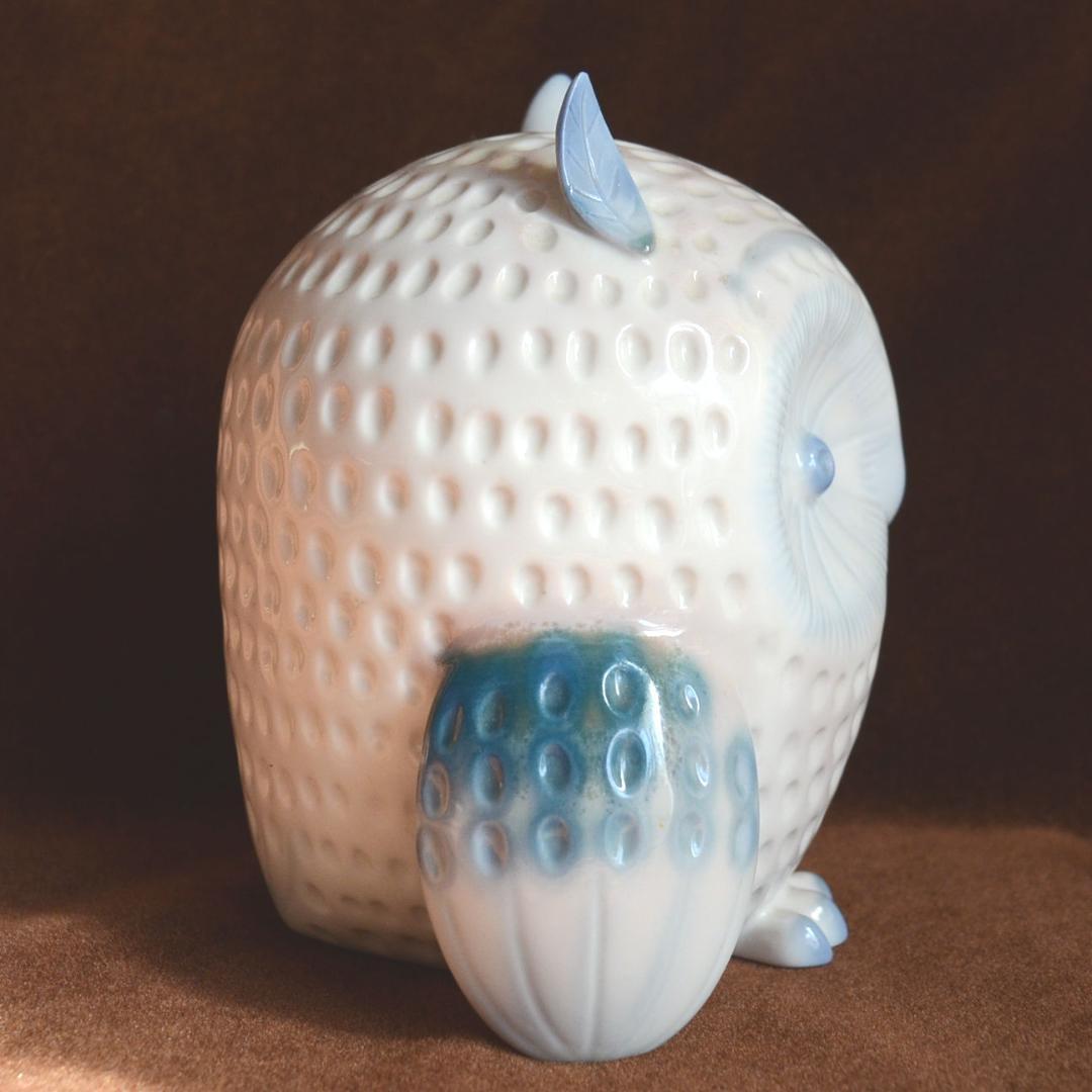 ヴィンテージ ハンガリー アクインクム ポーセリン　ふくろう　磁器