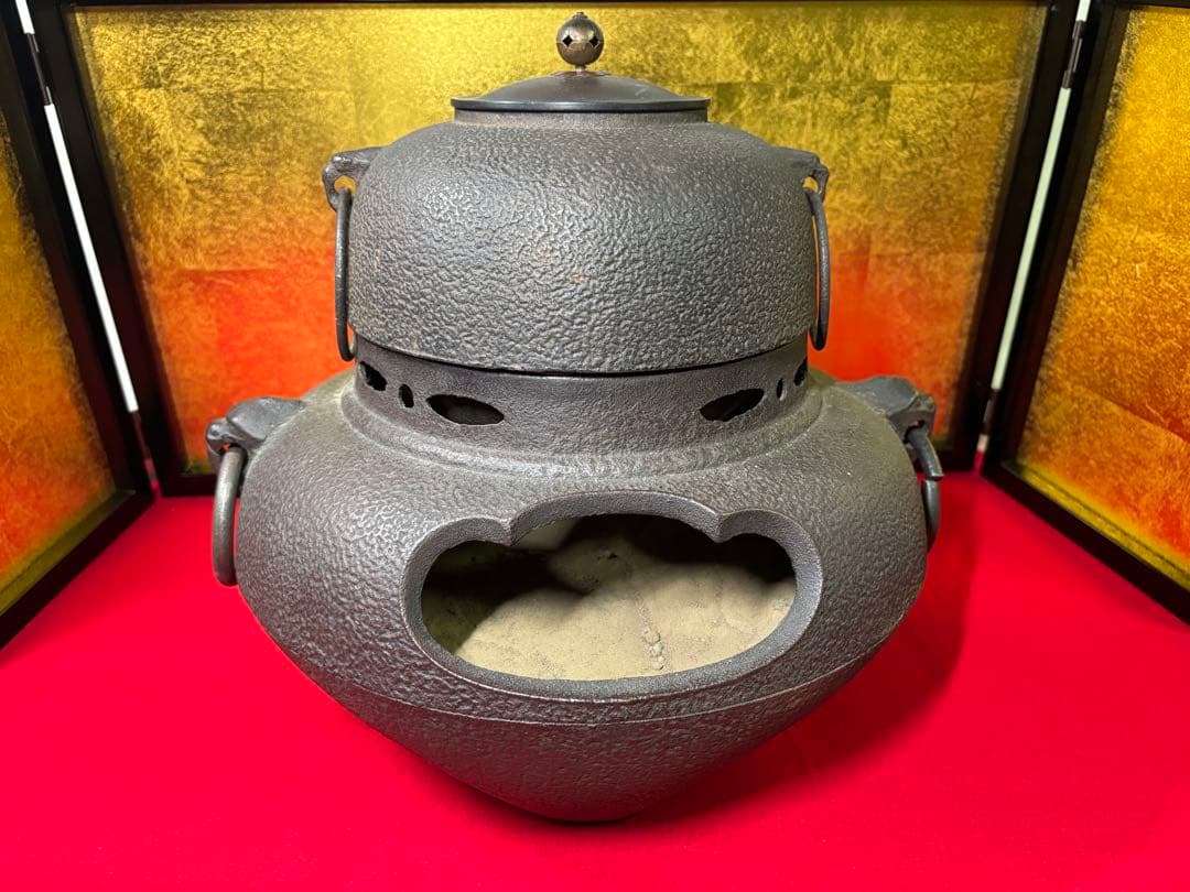 風炉 釜 灰 敷板 釜敷瓦 茶道具