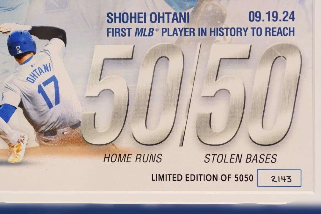大谷翔平　50-50達成記念ダブルフォトミント