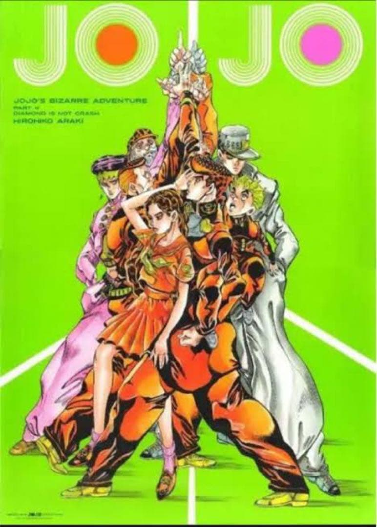 【未使用】ジョジョの奇妙な冒険ジョジョ展2012B2ポスター 1-8部 箱付