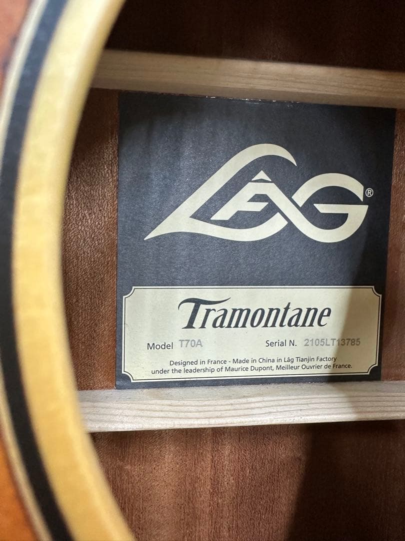 ⑦【美品】LAG Tramontane ギター　T70A エレアコ