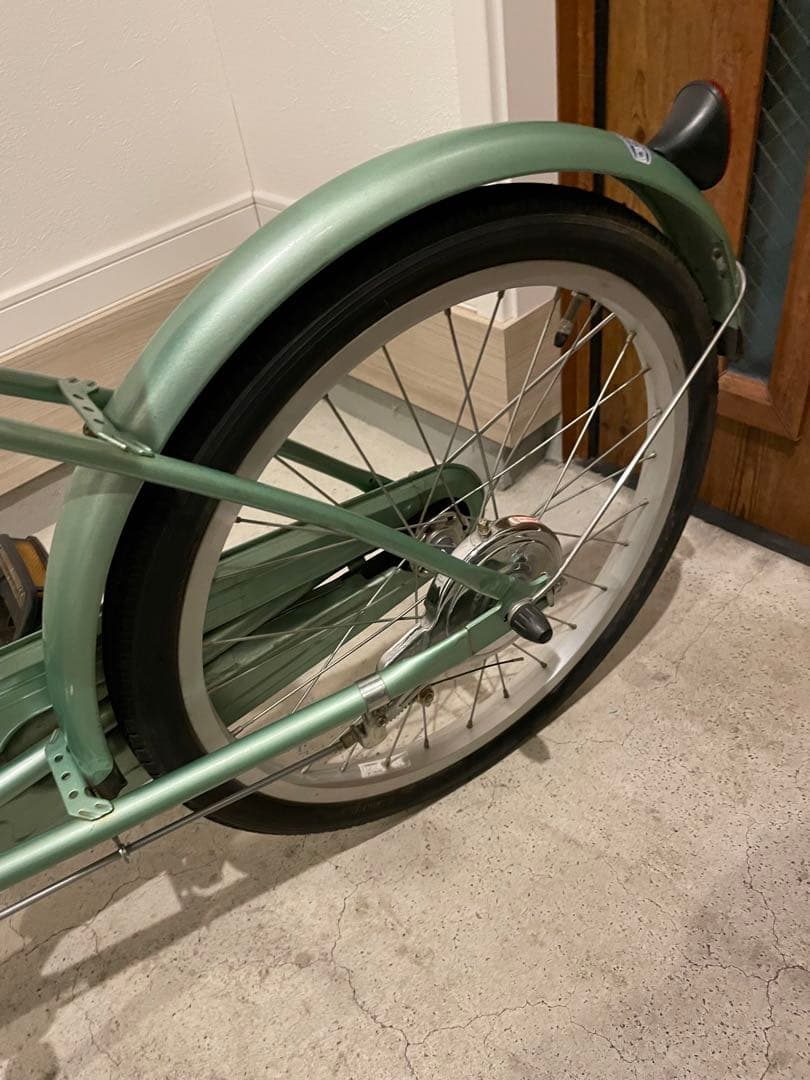 希少車◾️ブリヂストン ミンナ 前2輪後1輪 大人用3輪車 自転車　グリーン